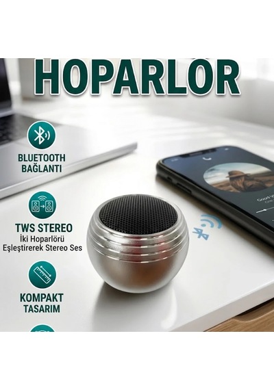 Mini Bluetooth Hoparlör Derin Bas Tws Stereo Destekli Şarjlı Taşınabilir Hoparlör
