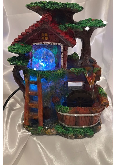 Su Şelalesi Doğa Merdiven Feng Shui Akan Su Objesi Led Işık Lı