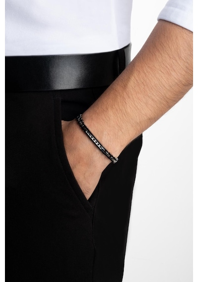 So Chic Siyah Taşlı 21 Cm Çelik Erkek Bileklik 00604757
