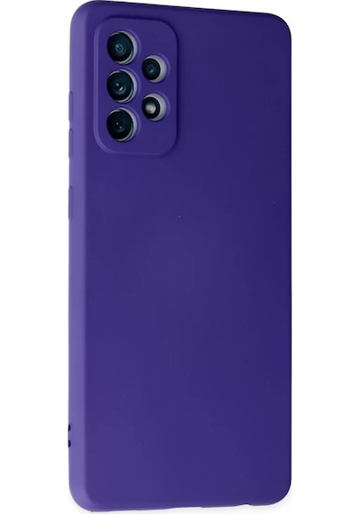 Newface Samsung Galaxy A72 Kılıf Nano İçi Kadife Silikon - Mor