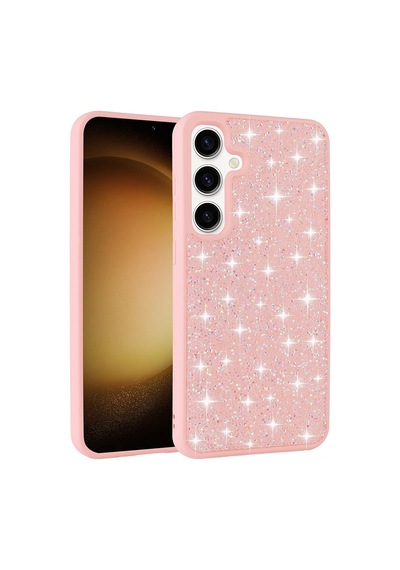 Zore Galaxy A25 Kılıf Parlak Taşlı Tasarım Nvth Pırlanta Kapak - Pembe