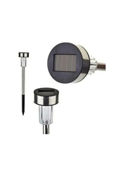 Güneş Enerjili Bahçe Lambası Krom Saplama 10'lu Set