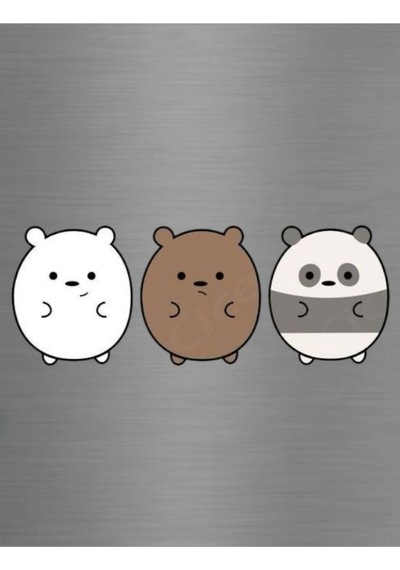 We Bare Bears Ayıcık Kardeşler Figürlü Eğlenceli Mutfak Süsü Buzdolabı Magneti Seti