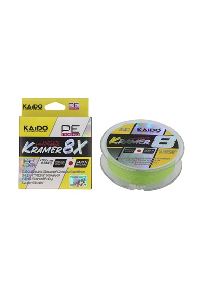 Kaido Kramer Japan 8x Braid 150 Mt 0,12mm Lime Green İp Misina - Standart
