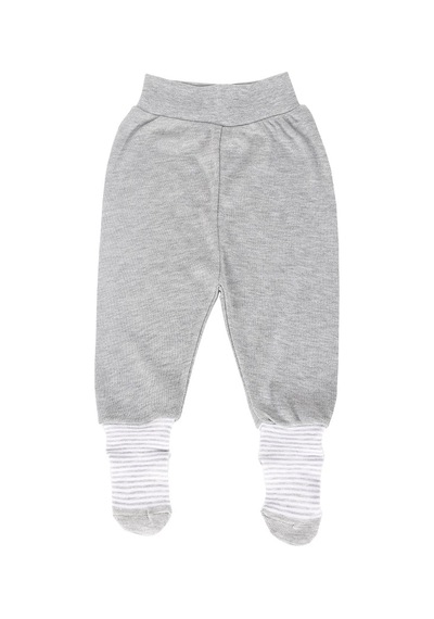 Baby Shez Yenidoğan Bebek Çoraplı Tek Alt Pantolon Gri