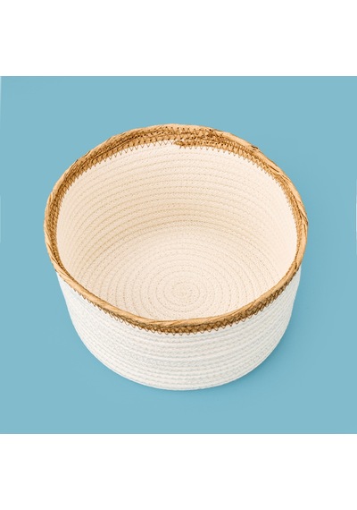 Living Boho Style Sepet - Beyaz / Bej - 20x10 Cm Çok Renkli