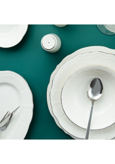 Aryıldız Tiffany Platin 30 Parça 6 Kişilik Yemek Takımı Platin