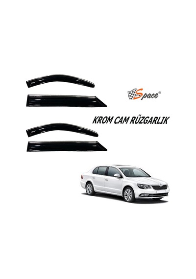 Krom Cam Rüzgarlığı Skoda Superb 2013-2015- Caru420
