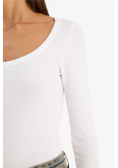 Defacto Slim Fit Fitilli Kaşkorse Tişört G8479AX26SP
