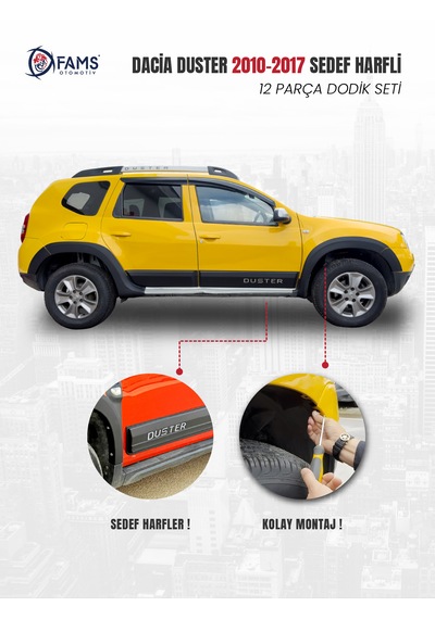 Dacia Duster Uyumlu 2010-2017 Dodik Seti 12 Parça Sedef Harfli