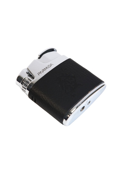 Parmida Tek Torch Pürmüz Japon Yazılı Deri Kaplama Siyah Metal Puro Çakmağı - Tr9229