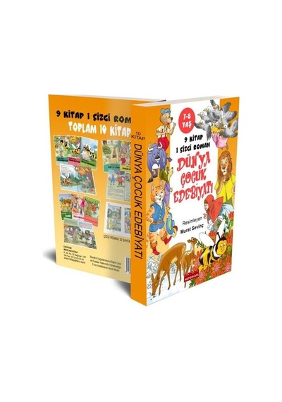 Dünya Çocuk Edebiyatı Seçme Öyküler Seti - 10 Kitap Takım- Bordo Ressam