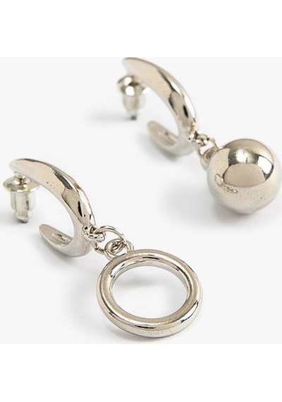 Koton Geometrik Charm Detaylı Küpe Sallantılı Gümüş 4sak70184aa 4SAK70184AA038 Gümüş