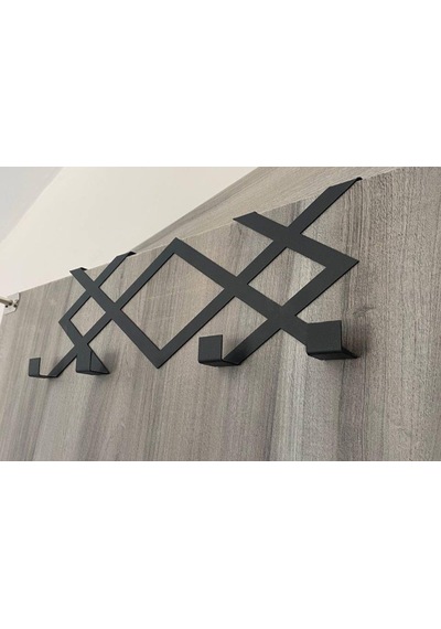 Metal Siyah Desenli Amerikan Kapı Arkası Askılık Organizer Askılık Ve Desenli Banyo Kapı Arkası
