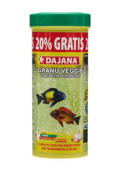 Dajana Granu Veggie Garlic Sarımsaklı Cichlid Yemi 250 Ml + 50 Ml Promo 150 Gr