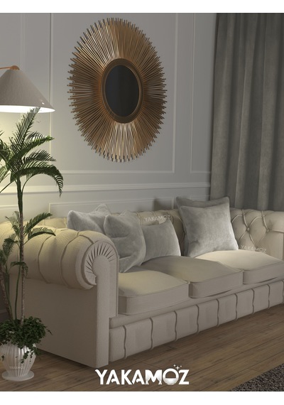 Ekru Renk Kırlent , Yastık Kılıfı Kadife Görünümlü Velvet Touch Serisi Ekru