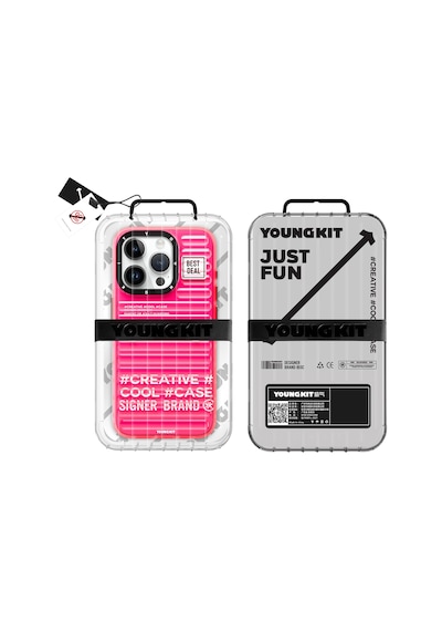 Apple Uyumlu iPhone 15 Pro Max Kılıf Youngkit Luggage Firefly Serisi Kapak Mavi