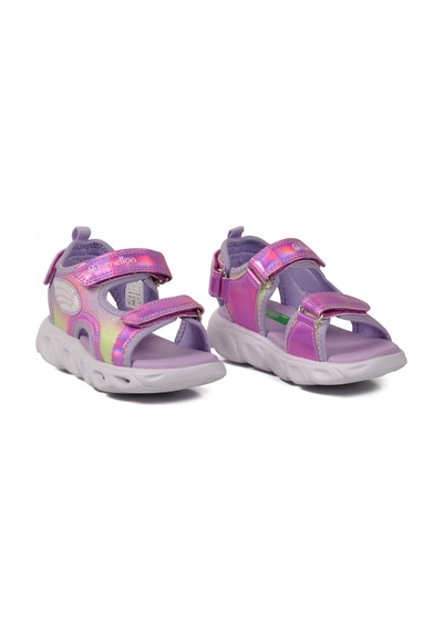 United Colors of Benetton Lila Cırtlı Hafif Kız Çocuk Sandalet Bnı-10113 P