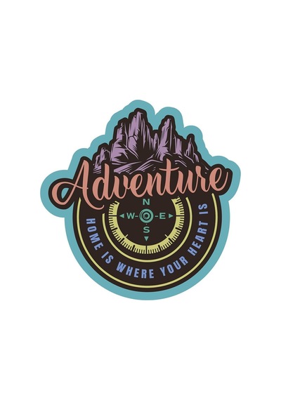 Adventure Off Road Araba, Motorsiklet, Kask, Laptop, Cam Sticker 12x12 Cm