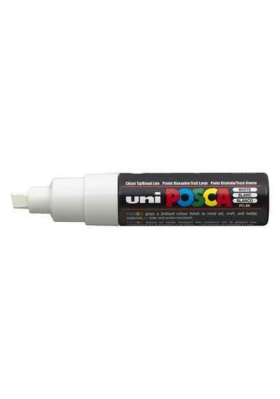 Unı-ball Marker Kalem Pc-8k Beyaz - Tek Kalem