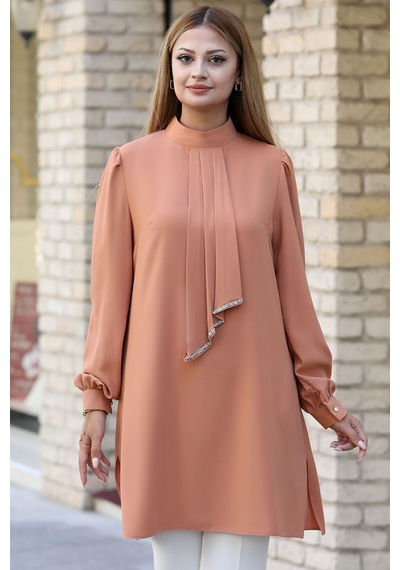 Esilanur Işıl Tesettür Tunik Camel Camel