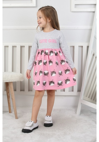 Kız Çocuk Elbise Cute Girl Pembe
