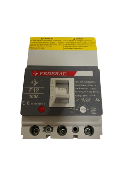 Federal F12 100A Ayar Sahalı Kompakt Şalter