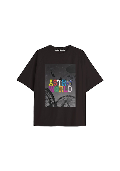 Kalic Studio Unisex Travis Scott Astroworld Tshirt Siyah-13