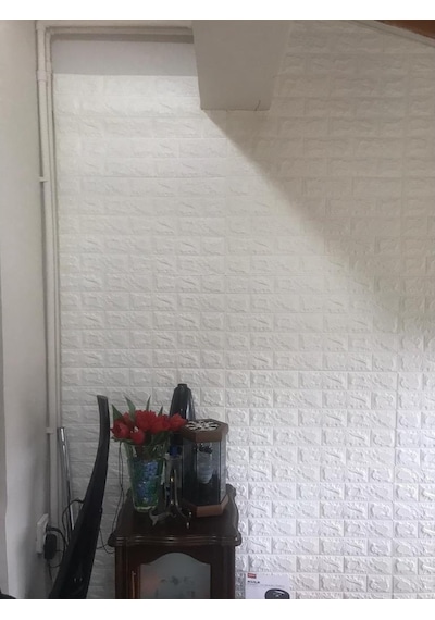 Kendinden Yapışkanlı Sünger Beyaz Tuğla 70 X 77 CM 6 Adet (532416092)
