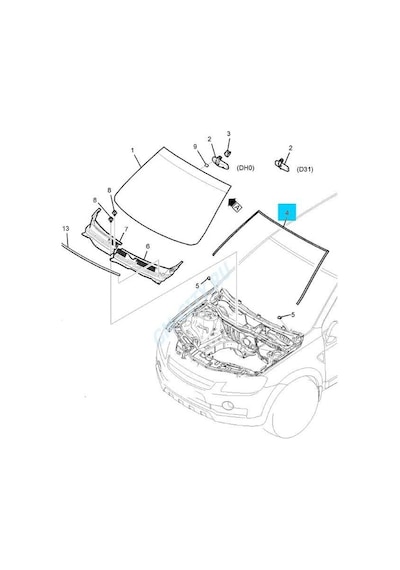 Chevrolet Captiva Ön Cam Lastiği GM,96622306-81hh166g
