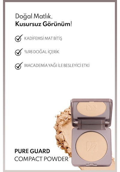 Pureguard Compact Powder 130 Silent Sand Mat Bitişli Fırınlanmış Toz Pudra