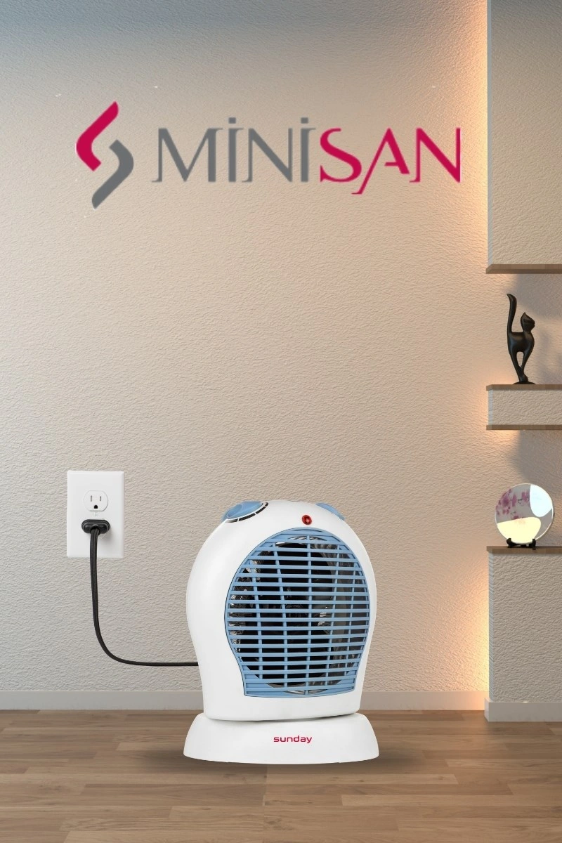 Minisan Sunday Fanlı Isıtıcı Oval Osilasyonlu Fan, Sfh-01 Oval