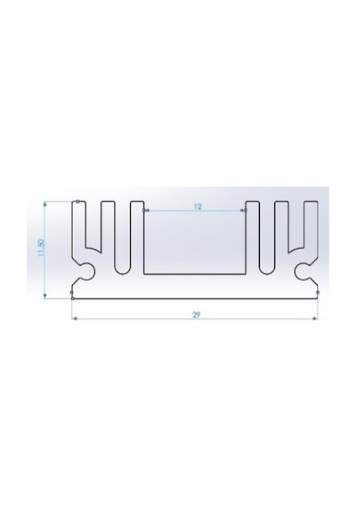 Led Soğutucu Alüminyum Led Soğutucu Power Led Soğutucu 29x11 Mm