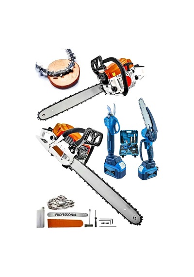 Pro 3'lü Set 7.9 Hp Benzinli Odun Ağaç Kesme Hızar Motoru 256vf Şarjlı Dal Budama Makası Ve Testere