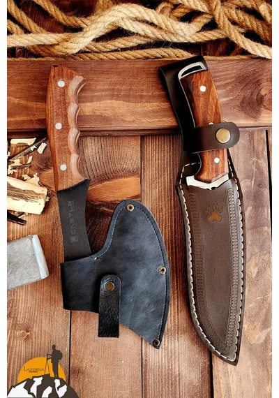 2 Li Outdoor Balta Bıçak Set Kamp Baltası Bıçağı Budama Baltası -