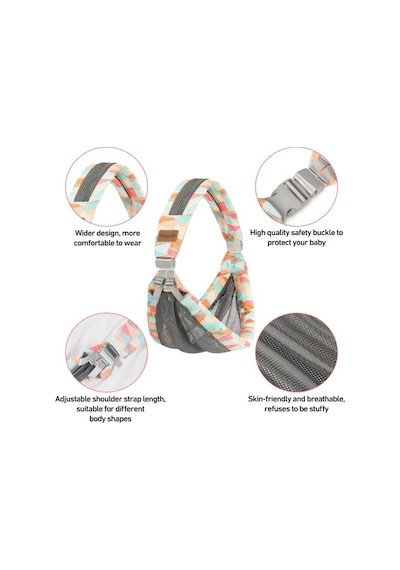 Iulonee Ayarlanabilir Ergonomik Bebek Sling Taşıyıcı Nefes Alabilir, Tek Omuzda Taşınabilir Portbebe