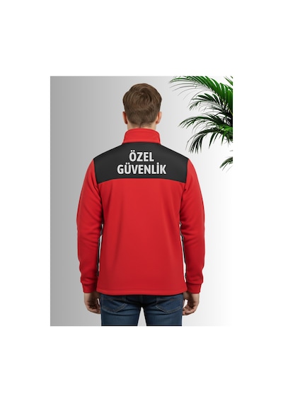 Özel Güvenlik Baskılı Kaliteli 280 Gr Unisex Polar Kırmızı
