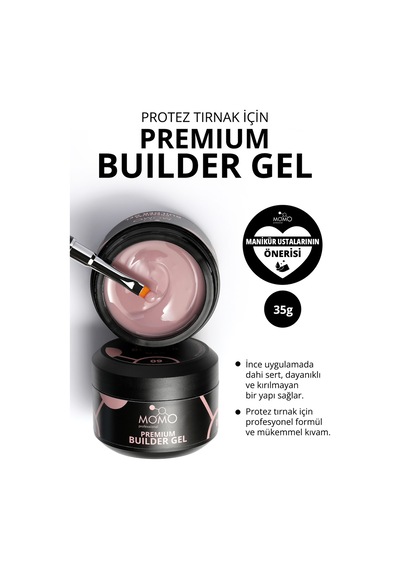 Momo Professional Premium Builder Gel Protez Tırnak Jeli No.09 Vizon 35 gr