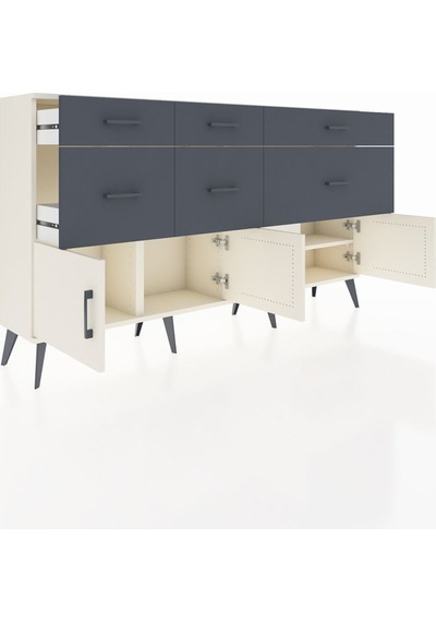 Arges Konsol Tek Raflı 6 Çekmeceli 4 Kapaklı 176x30x99 Aytaşı-aytaşı/antrasit Aytası/antrasıt - Aytası Arges Konsol Tek Raflı 6 Çekmeceli 4 Kapaklı 176x30x99 Aytaşı-aytaşı/antrasit Aytası/antrasıt - Aytası