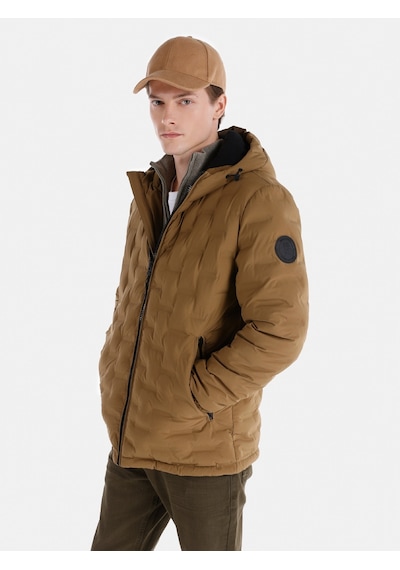Colin's Colins Slim Fit Kapüşonlu Kahverengi Erkek Mont Cl1066366 Camel