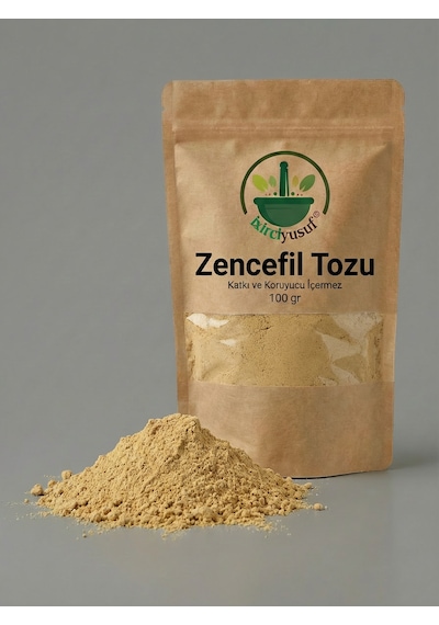 İxirciyusuf Zencefil Tozu Toz Zencefil Ginger Powder Ground Ginger Zingiber Officinale Doğal Öğütülmüş 100 G