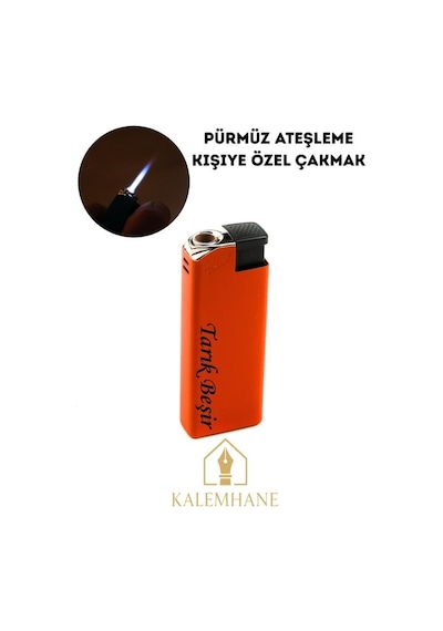 Pürmüz Ateşleme Kişiye Özel Çakmak Ve Kutu Çok Renkli