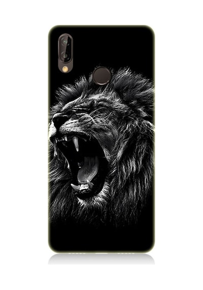 Huawei P20 Lite Uyumlu Silikon Kılıf Saldırgan Aslan
