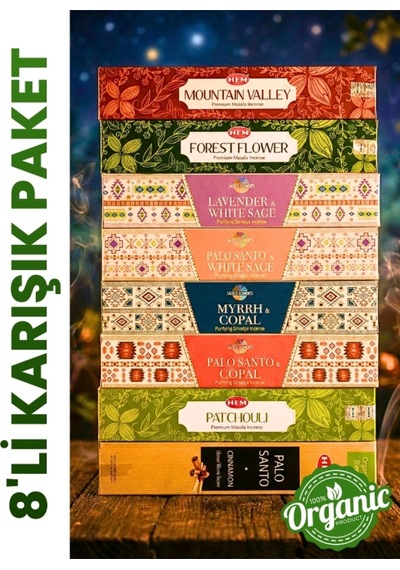 Masala Organik Karbonsuz 8 Paket Karma Tütsü Karışık