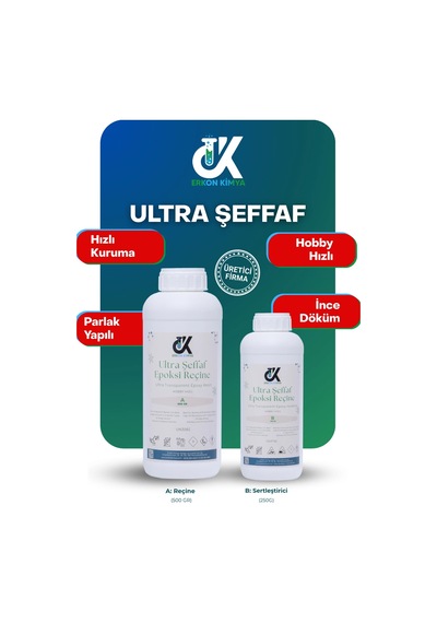 Erkon Kimya Ultra Şeffaf Hızlı Hobby Epoksi 750 Gr