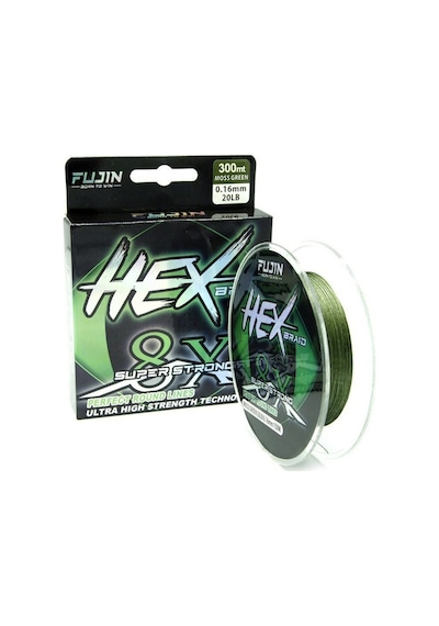 Fujin Hex Braid 8x 300mt Moss Green Pe İp Misina0,18 Mm