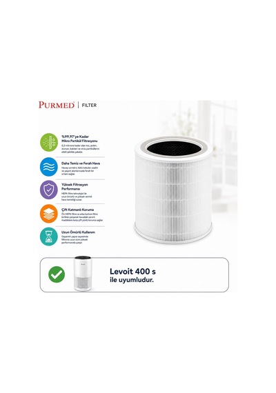 Levoit Core 400s Hava Temizleyici Uyumlu Hepa + Karbon Filtre Diğer