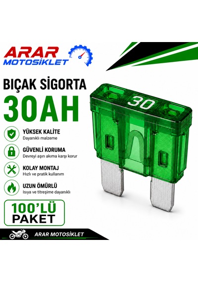 Bıçak Sigorta 30ah 1 Paket 100 Adet-arr3180 30