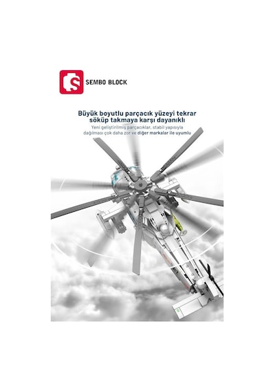 Sembo Block Z-20 Donanma Helikopteri 862 Parça Yapı Blokları  İle Uyumlu 202229