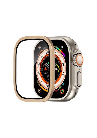 Apple Uyumlu iPhone Watch Ultra 2 49mm Metal Çerçeveli Ekran Koruyucu